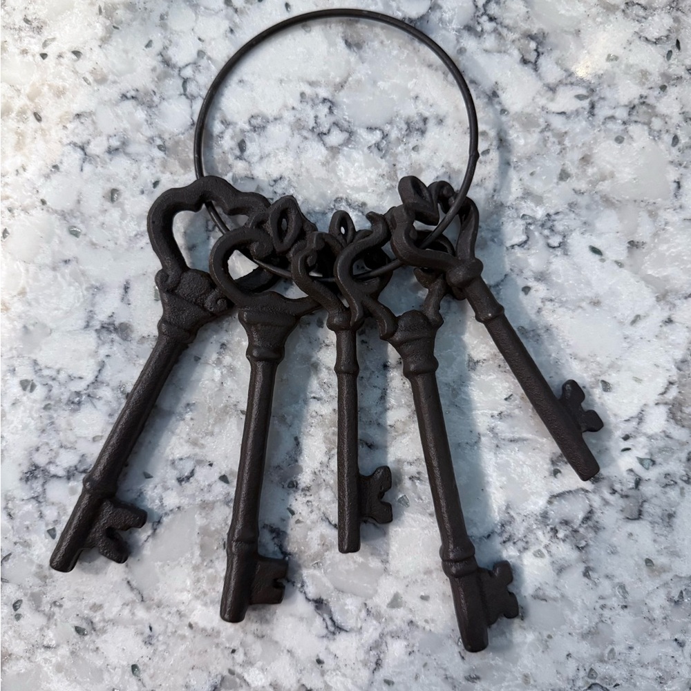 Decorative Rustic Cast Iron Key Set